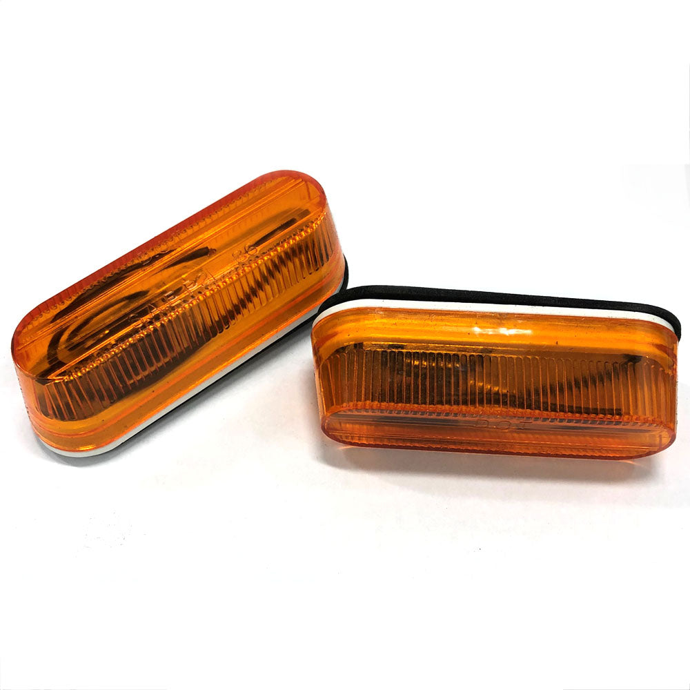 Front Fender Amber Side Marker Light Set - Fits JK TJ YJ